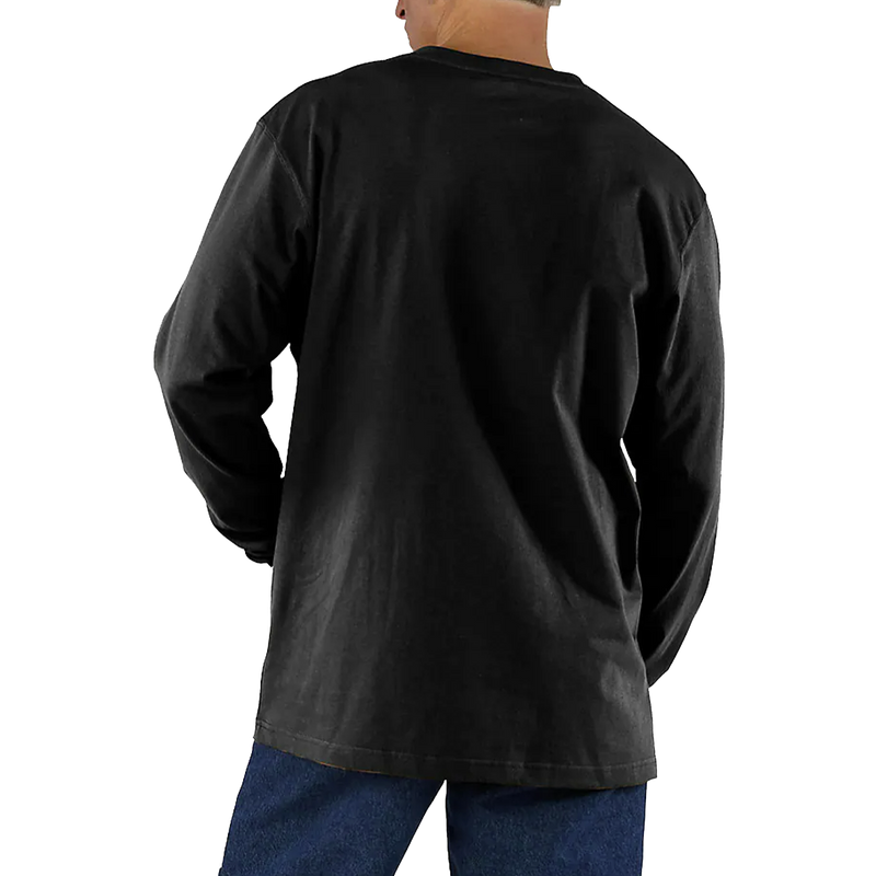 Men's Loose Fit Heavyweight Long-Sleeve Pocket T-Shirt, Carhartt Men's Loose Fit Heavyweight Long-Sleeve Pocket T-Shirt back