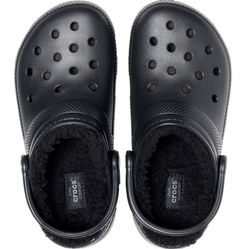 Classic Lined Clog, Crocs Classic Lined Clog 060-Black aerial