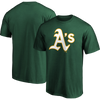 Fanatics Men's A's Official Logo Short Sleeve front and back