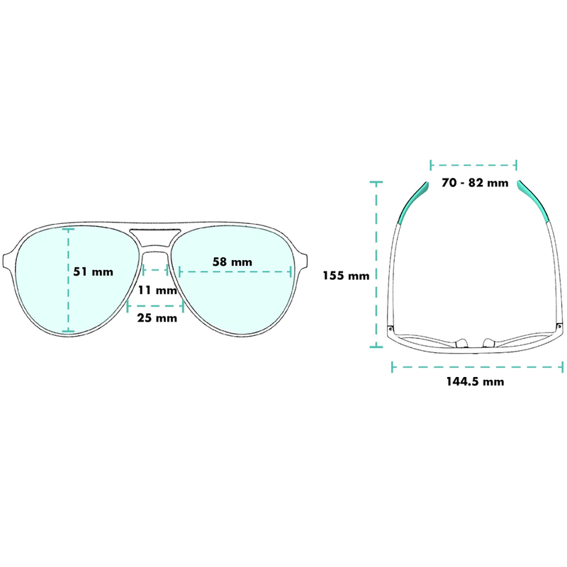Mach G Operation Blackout Polarized, Goodr Mach G Operation Blackout Polarized measurements