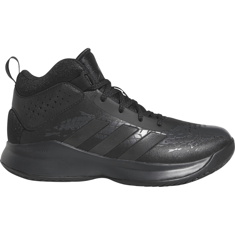 Adidas Youth Cross Em Up 5 Wide in Black/Carbon