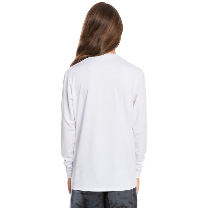 Youth Solid Streak Long Sleeve, Youth Solid Streak Long Sleeve back on model