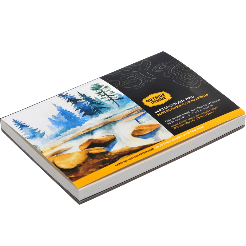 Backpack Watercolor Set, Outside Inside Backpack Watercolor Set 30 page pad