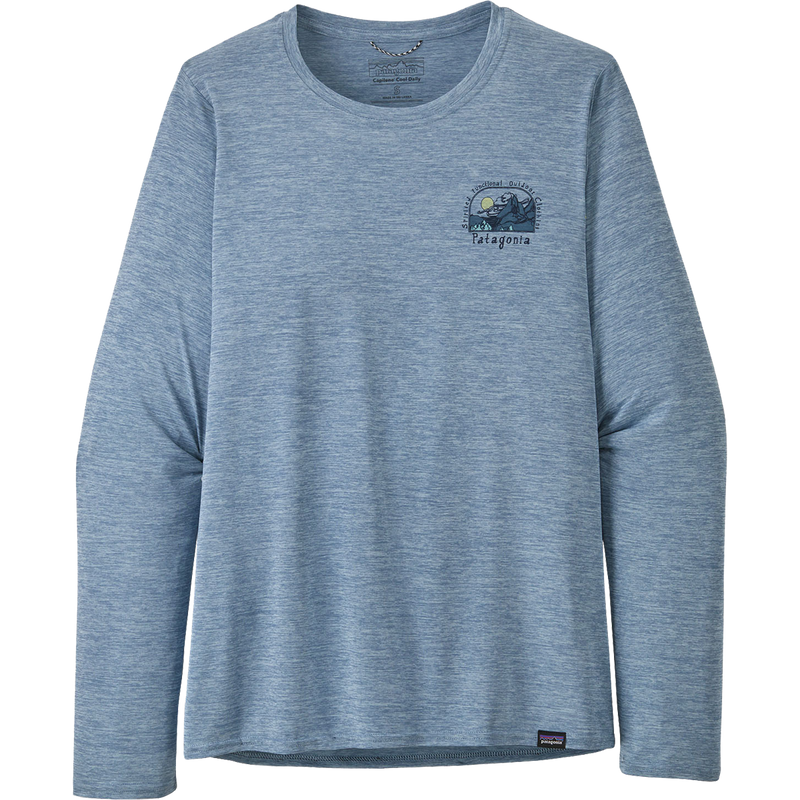 Women's Capilene Cool Daily Graphic Long Sleeve Tee, Patagonia Women's Capilene Cool Daily Graphic Long Sleeve Tee lost and found front