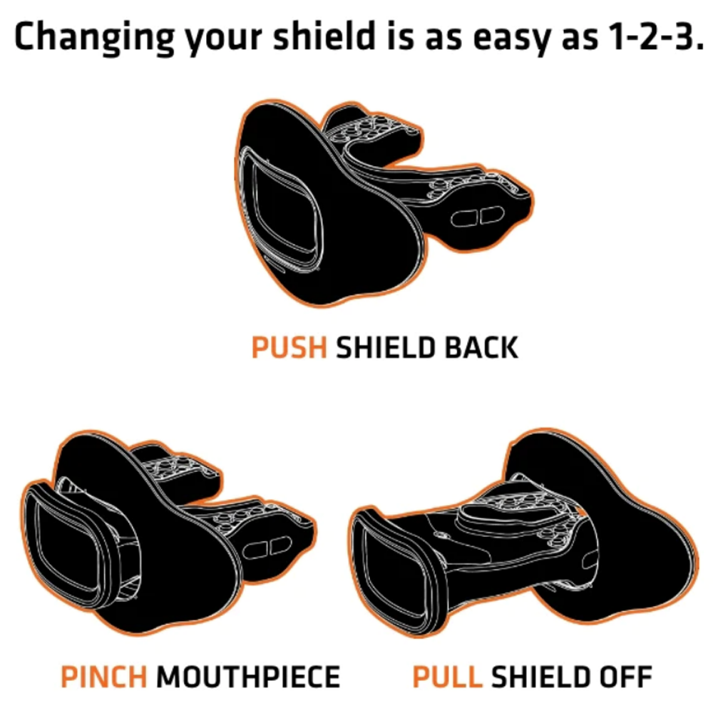 Interchange Lip Guard Mouthpiece & Shield alternate view