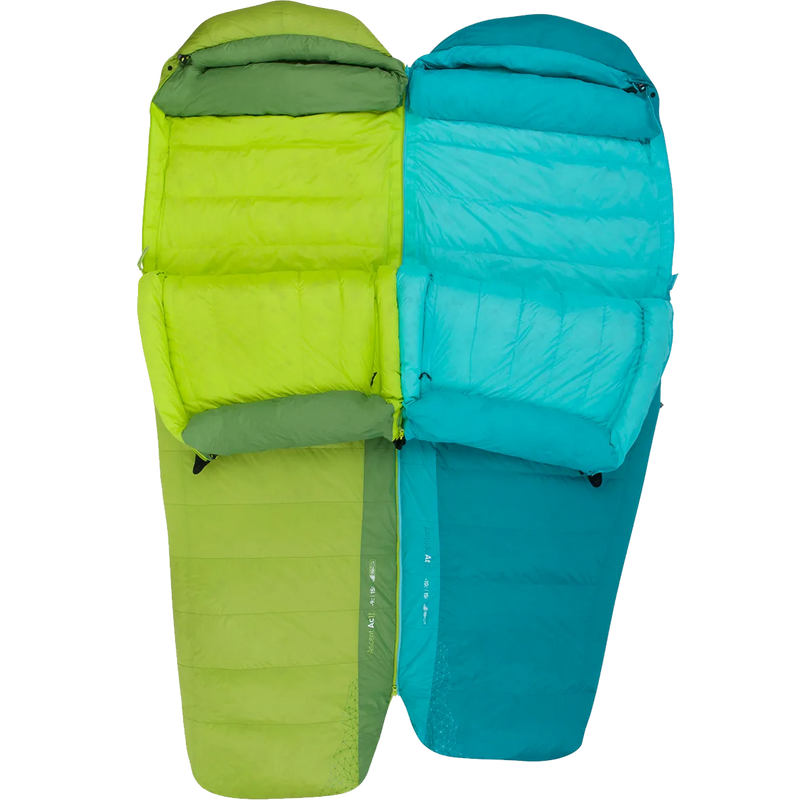 Ascent 0, Sea to Summit Ascent Down Mummy Regular 0F zip together