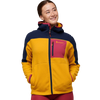 Cotopaxi Women's Abrazo Hooded Full Zip Fleece Jacket in Maritime/Amber