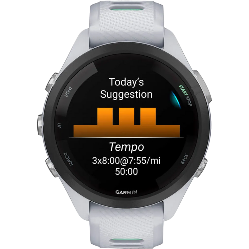 Forerunner 265S, Garmin Forerunner 265S tempo tracking display