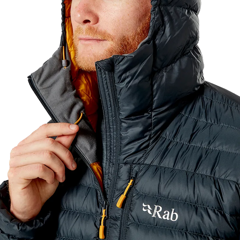 Men's Microlight Alpine Jacket, Rab Microlight Alpine Jacket inside hood