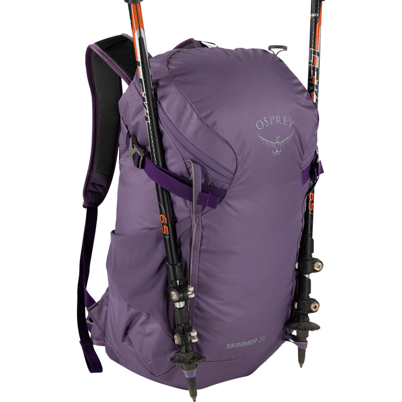 Women's Skimmer 20, Osprey Women's Skimmer 20 with trekking poles
