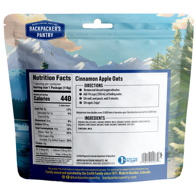 Organic Cinnamon Apple Oats & Quinoa (1 Serving)