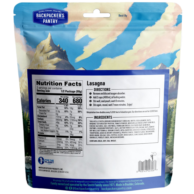 Lasagna (2 Servings)