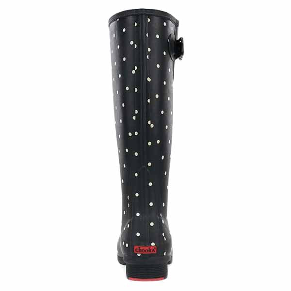 Women's Dot Blanc Tall Boot, Chooka Women's Dot Blanc Tall Boot Black Polka Dot