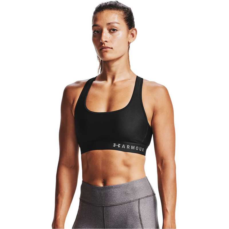 Women's Armour Mid Crossback Bra, Under Armour Women's Armour Mid Crossback Bra 014-Halo Grey