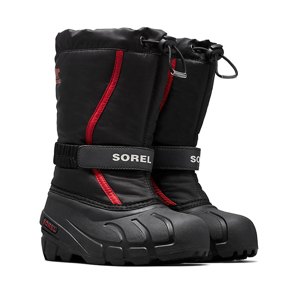 Sorel Youth Flurry (1-7) 015-Black/Bright Red