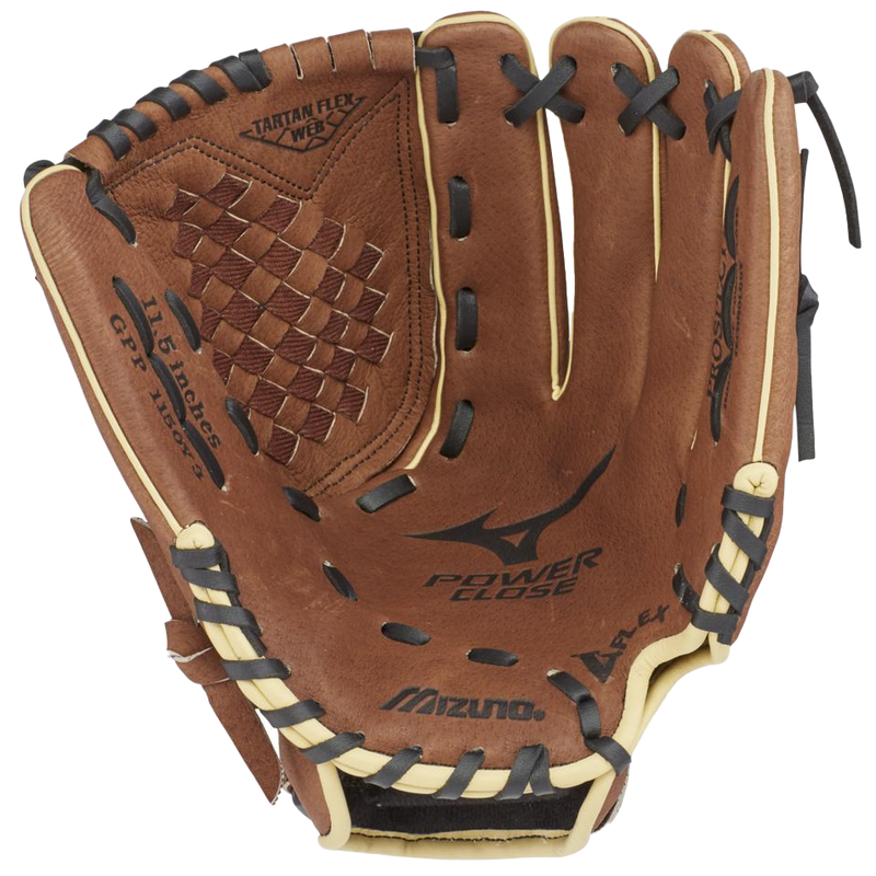 Youth Prospect Powerclose 11.5" - Left Hand Throw, Mizuno Youth Prospect Powerclose 11.5" - Left Hand Throw chesnut