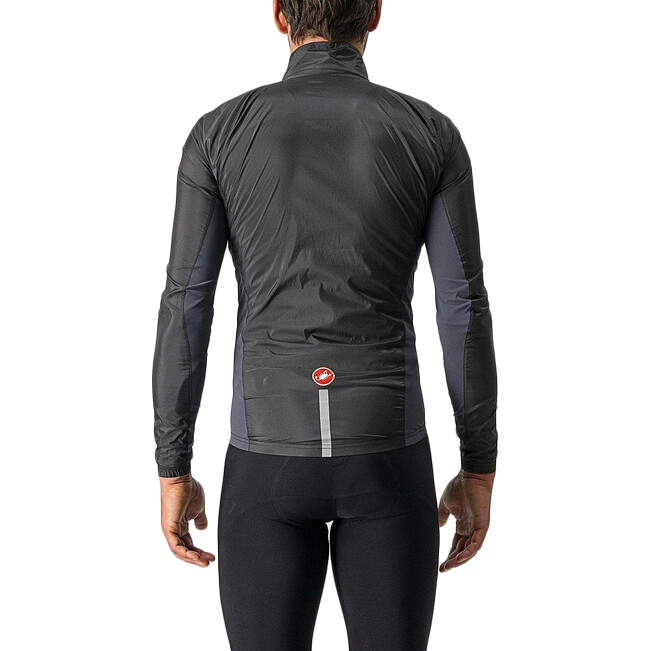 Men's Squadra Stretch Jacket, Castelli Men's Squadra Stretch Jacket 085-Light Black/Dark Grey