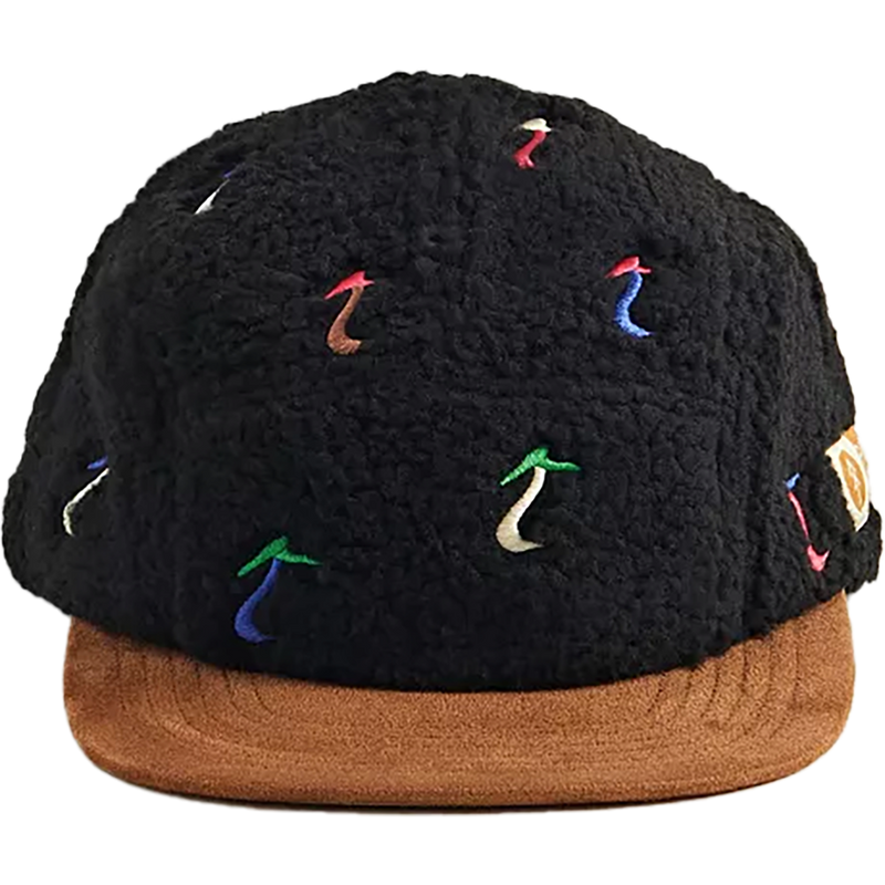 Night Shrooms 5-panel Sherpa Hat, Parks Project Night Shrooms 5-panel Sherpa Hat Black front