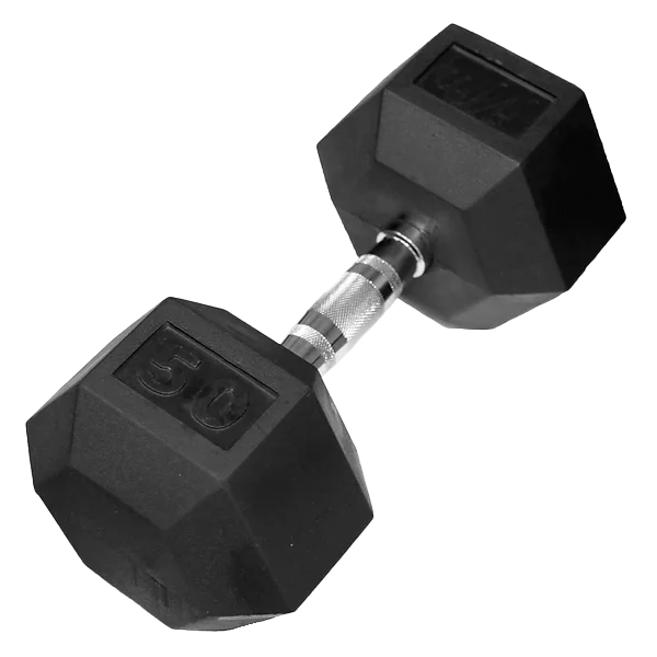 Rubber Hex Dumbbell - 50 lb alternate view