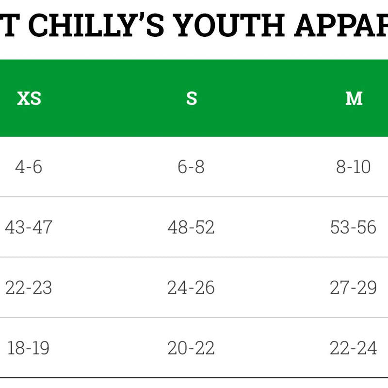 Kids' Baselayer Top, size-chart