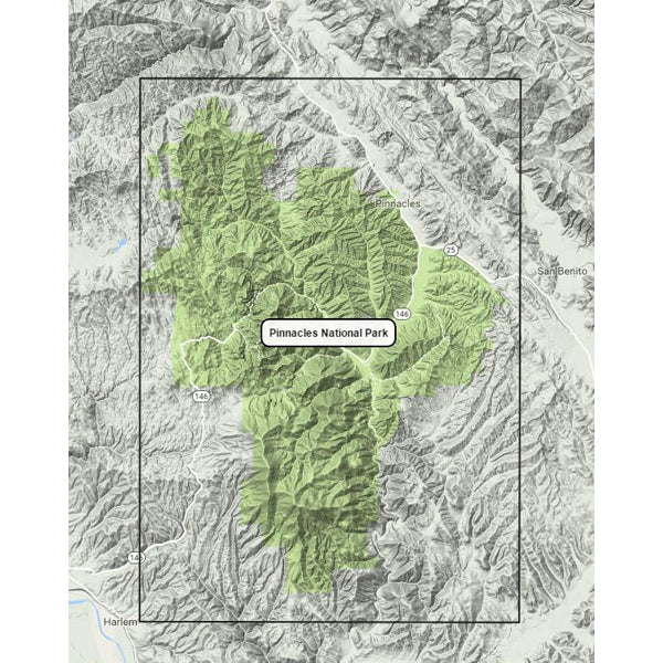 Pinnacles National Park, Tom Harrison Maps Pinnacles National Park