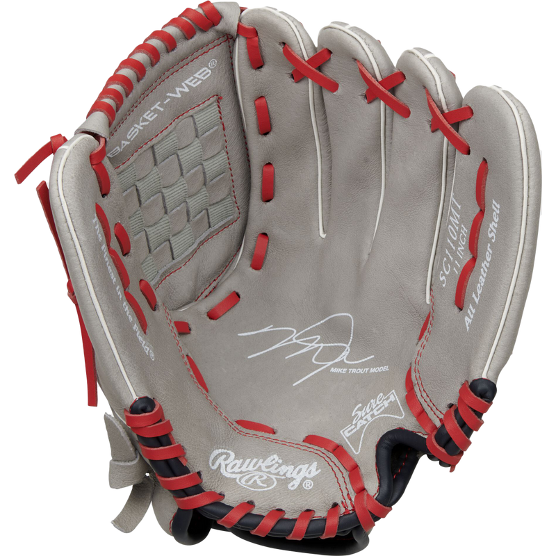 Youth Sure Catch 11" Basket Web LHT Glove, Rawlings Youth Sure Catch 11" Basket Web LHT