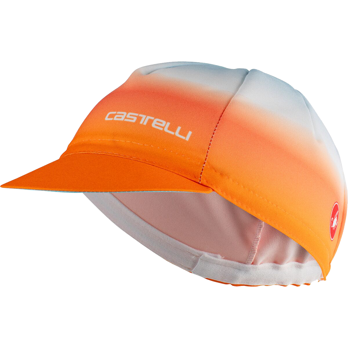 Castelli Women's Dolce Cap in 472-Skylight/Pop Orange .