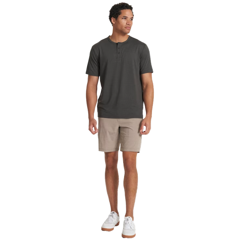 Men's Pebble Short, Vuori Pebble Short GRV-Gravel on model front