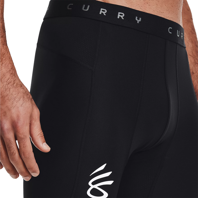 Men's Curry UNDRTD 3/4 Tight, Under Armour Men's Curry UNDRTD 3/4 Tight 001-Black logo