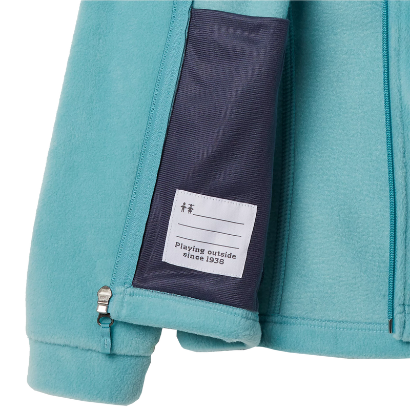 Youth Benton Springs Fleece FZ Jacket, Youth Benton Springs Fleece FZ Jacket 363-Sea Wave Alt View Tag