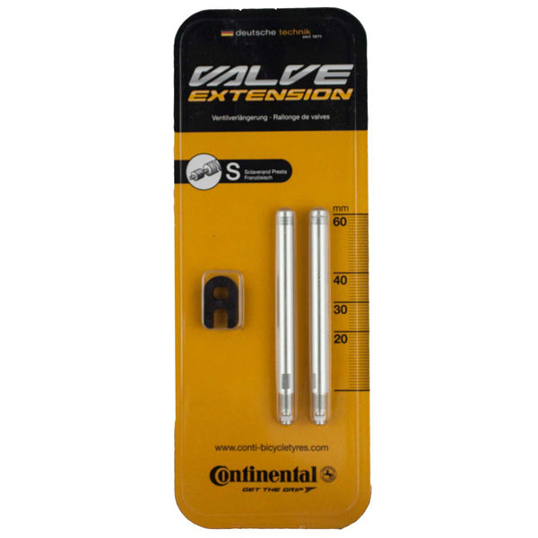 Presta Valve Extender - 60mm (2 Pack), Continental Presta Valve Extender - 60mm (2 Pack)