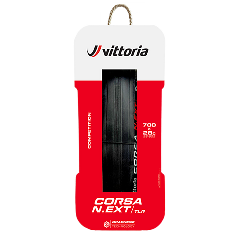 Corsa N.EXT G2.0 700c x 28 TLR Fold, Vittoria Corsa N.EXT G2.0 700 x 28 TLR Fold Black Alt View Packaging