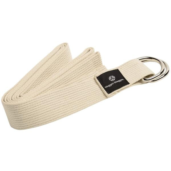 Hugger Mugger Cotton D-Ring Yoga Strap, Natural - 10'