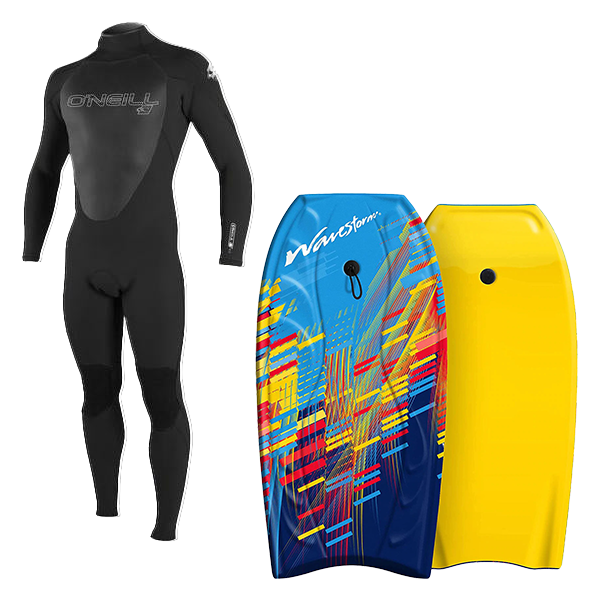 SB Rentals Youth Wetsuit & Bodyboard Package